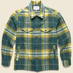 Ombre Plaid Military Shirt Jacket - Green - Corridor - STAG Provisions - Outerwear - Shirt Jacket