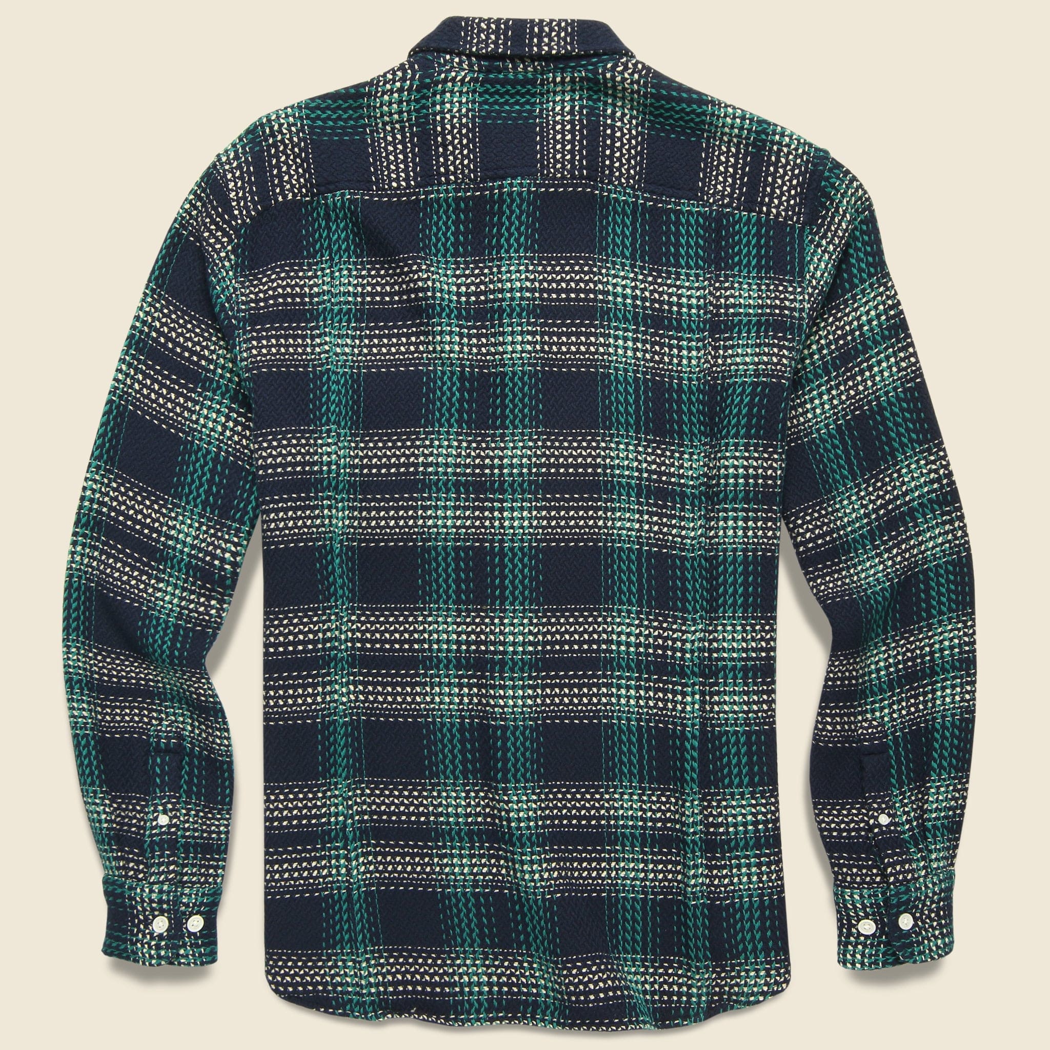 Step Lightly Acid Plaid Shirt - Navy/Green - Corridor - STAG Provisions - Tops - L/S Woven - Plaid