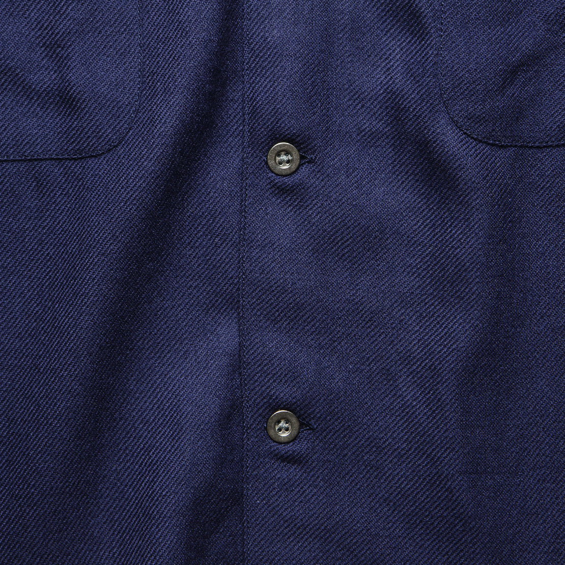 Worsted Wool Workshirt - Navy - Corridor - STAG Provisions - Outerwear - Coat / Jacket