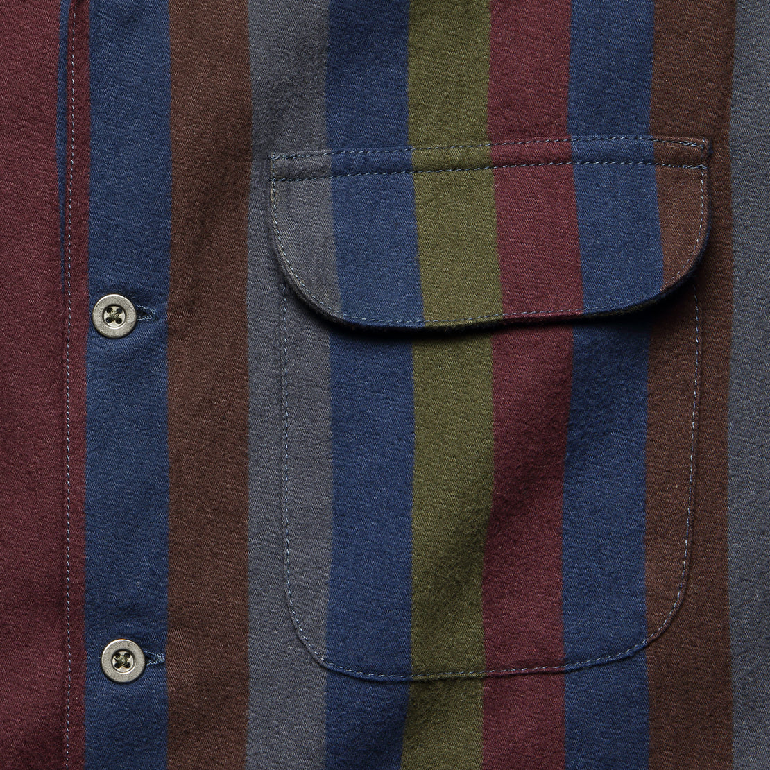 Vertical Striped Workshirt - Multi - Corridor - STAG Provisions - Tops - L/S Woven - Stripe