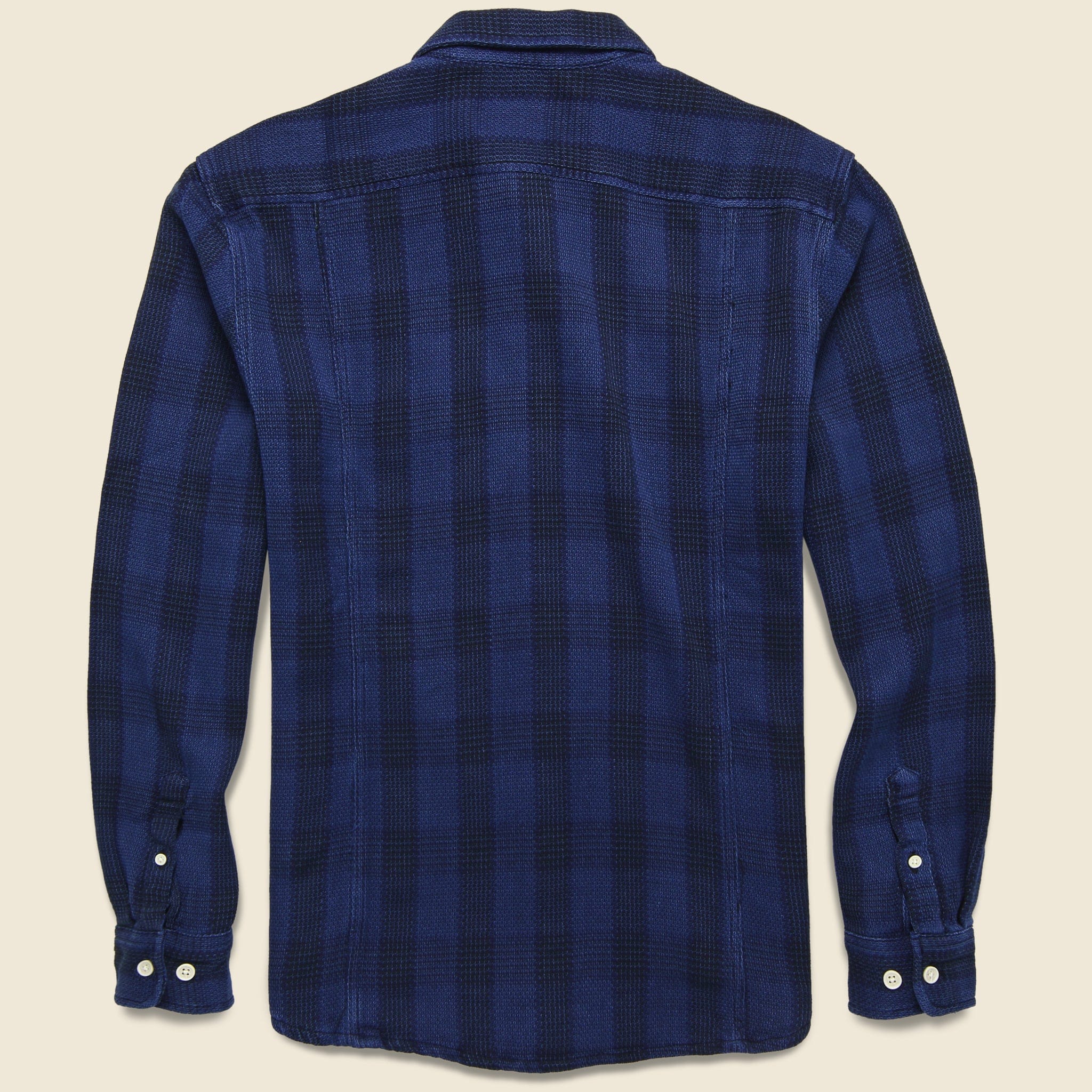 
                          Waffle Plaid Shirt - Indigo - Corridor - STAG Provisions - Tops - L/S Woven - Plaid
                        