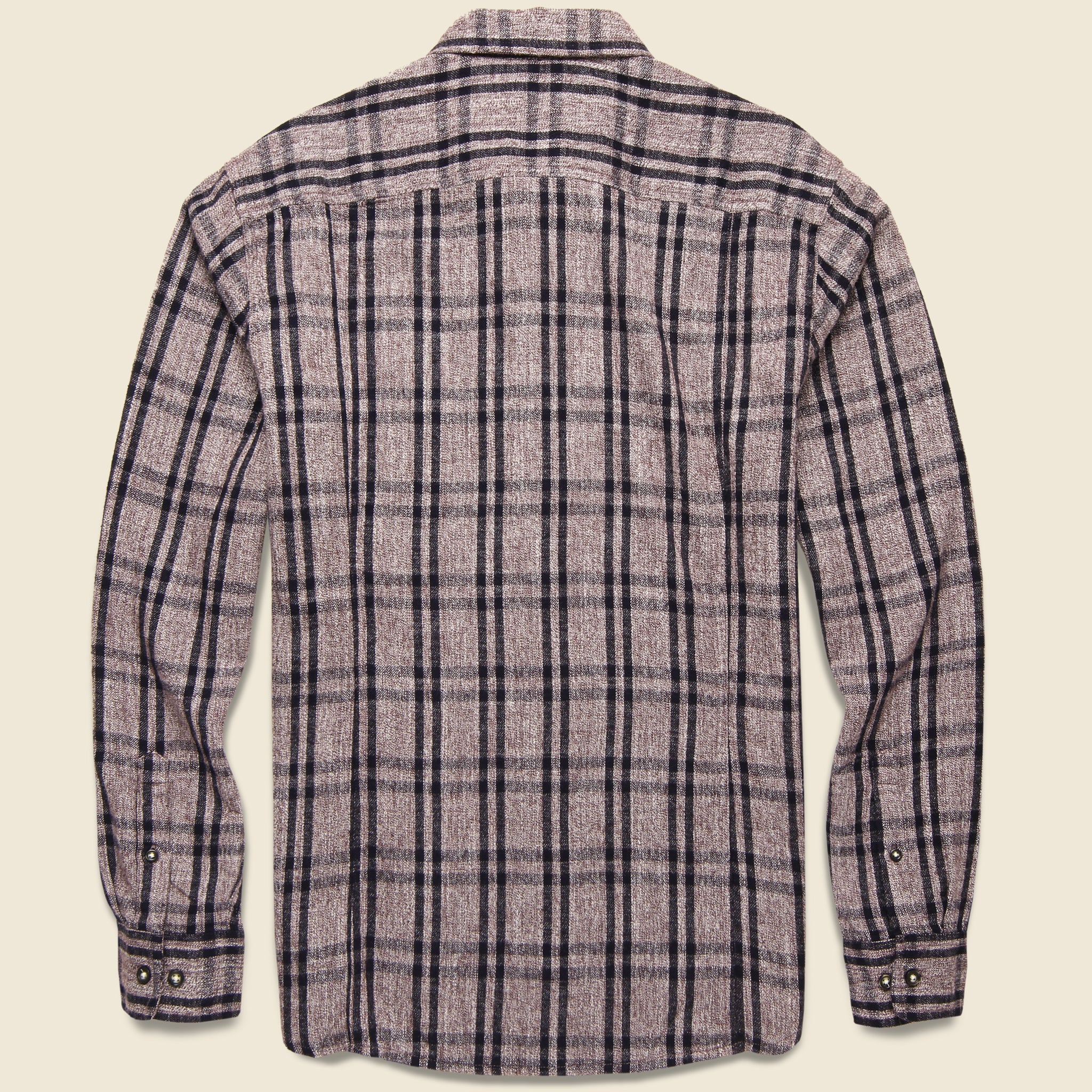 
                          Grindle Flannel Check Shirt - Raisin - Corridor - STAG Provisions - Tops - L/S Woven - Plaid
                        