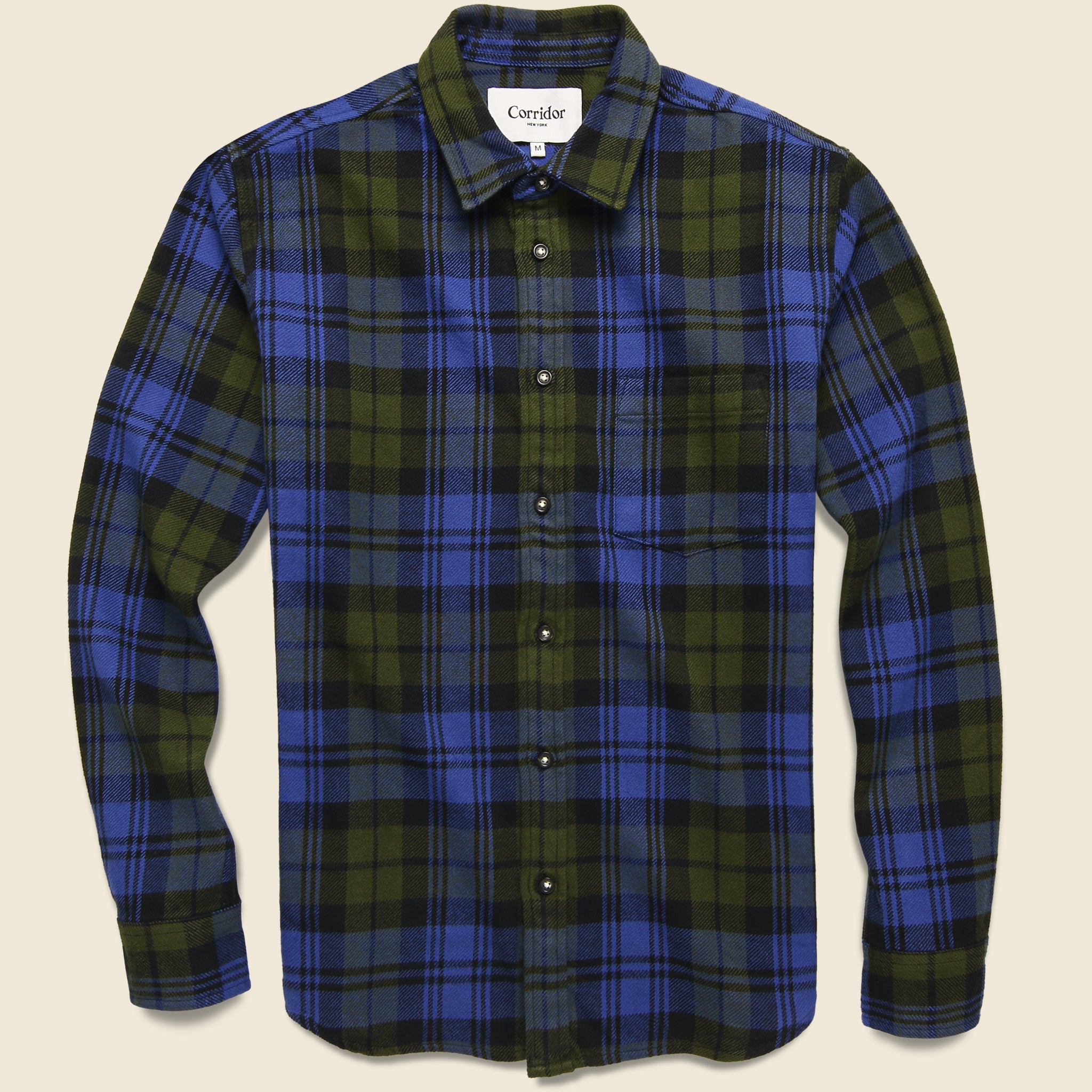 Big Energy Blackwatch Flannel - Indigo/Olive - Corridor - STAG Provisions - Tops - L/S Woven - Plaid