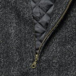 Tweed Herrigbone Zip Front Winter Jacket - Charcoal - Corridor - STAG Provisions - Outerwear - Coat / Jacket
