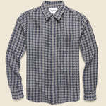 Reverse Tweed Snow Check Shirt - Blue - Corridor - STAG Provisions - Tops - L/S Woven - Plaid
