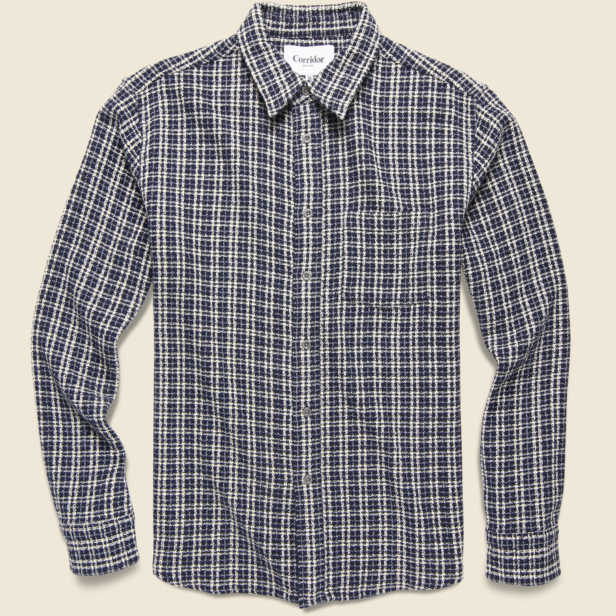 Reverse Tweed Snow Check Shirt - Blue - Corridor - STAG Provisions - Tops - L/S Woven - Plaid