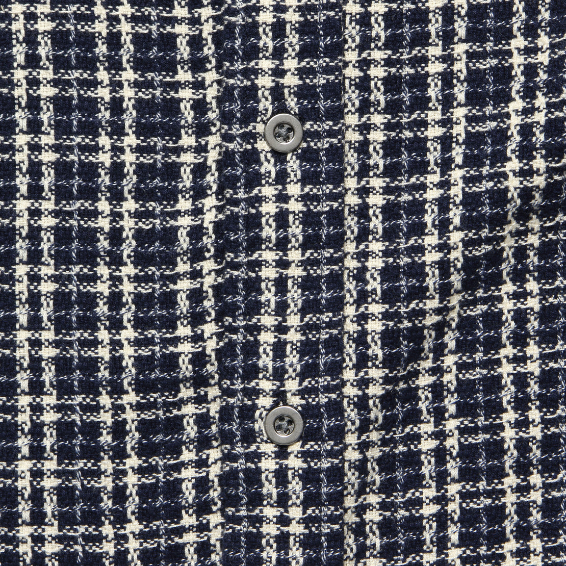 Reverse Tweed Snow Check Shirt - Blue - Corridor - STAG Provisions - Tops - L/S Woven - Plaid