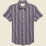 Boardwalk Stripe Shirt - Blue - Corridor - STAG Provisions - Tops - S/S Woven - Stripe