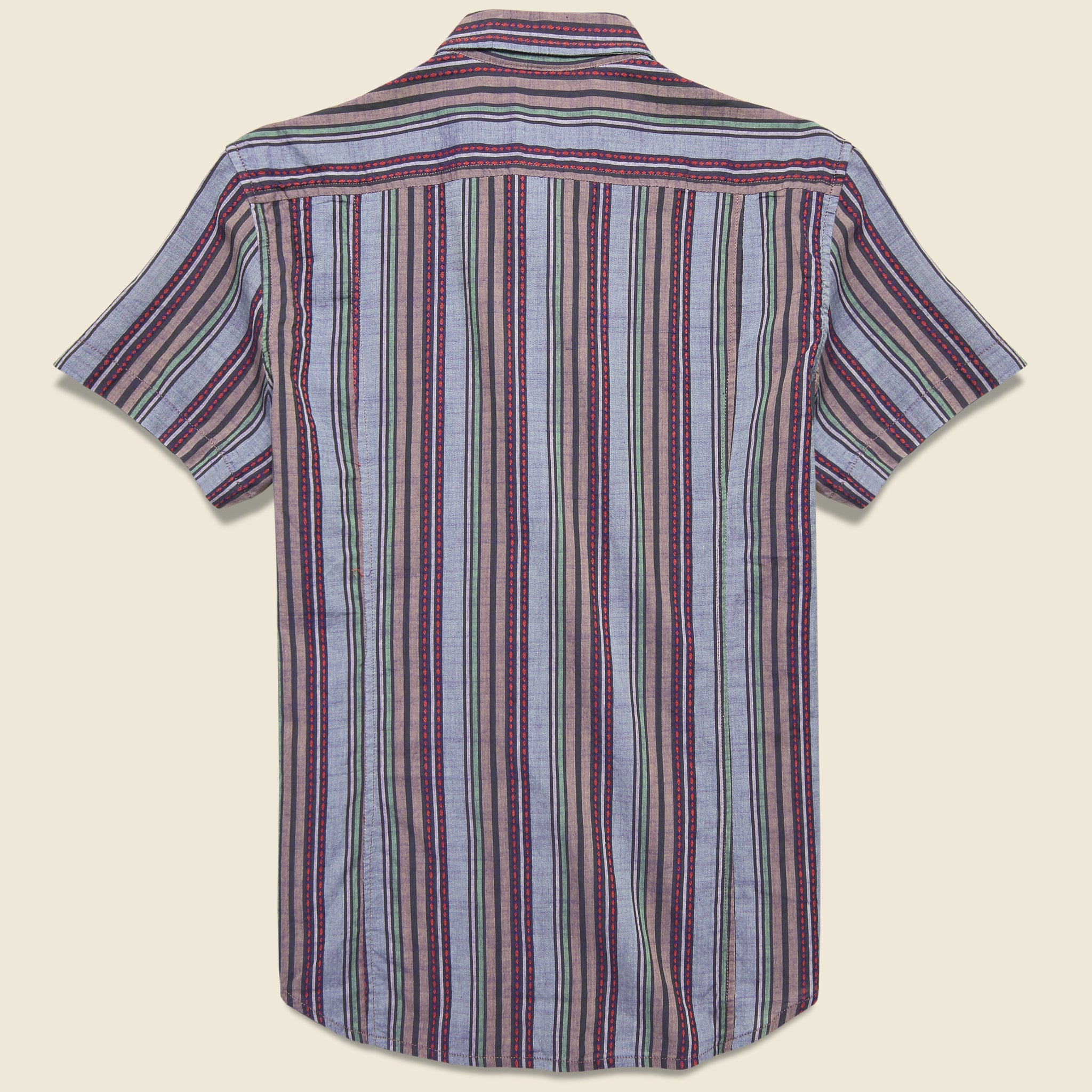 Boardwalk Stripe Shirt - Blue - Corridor - STAG Provisions - Tops - S/S Woven - Stripe