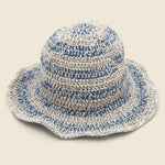 Hand Crochet Bucket Hat - Blue - Corridor - STAG Provisions - Accessories - Hats