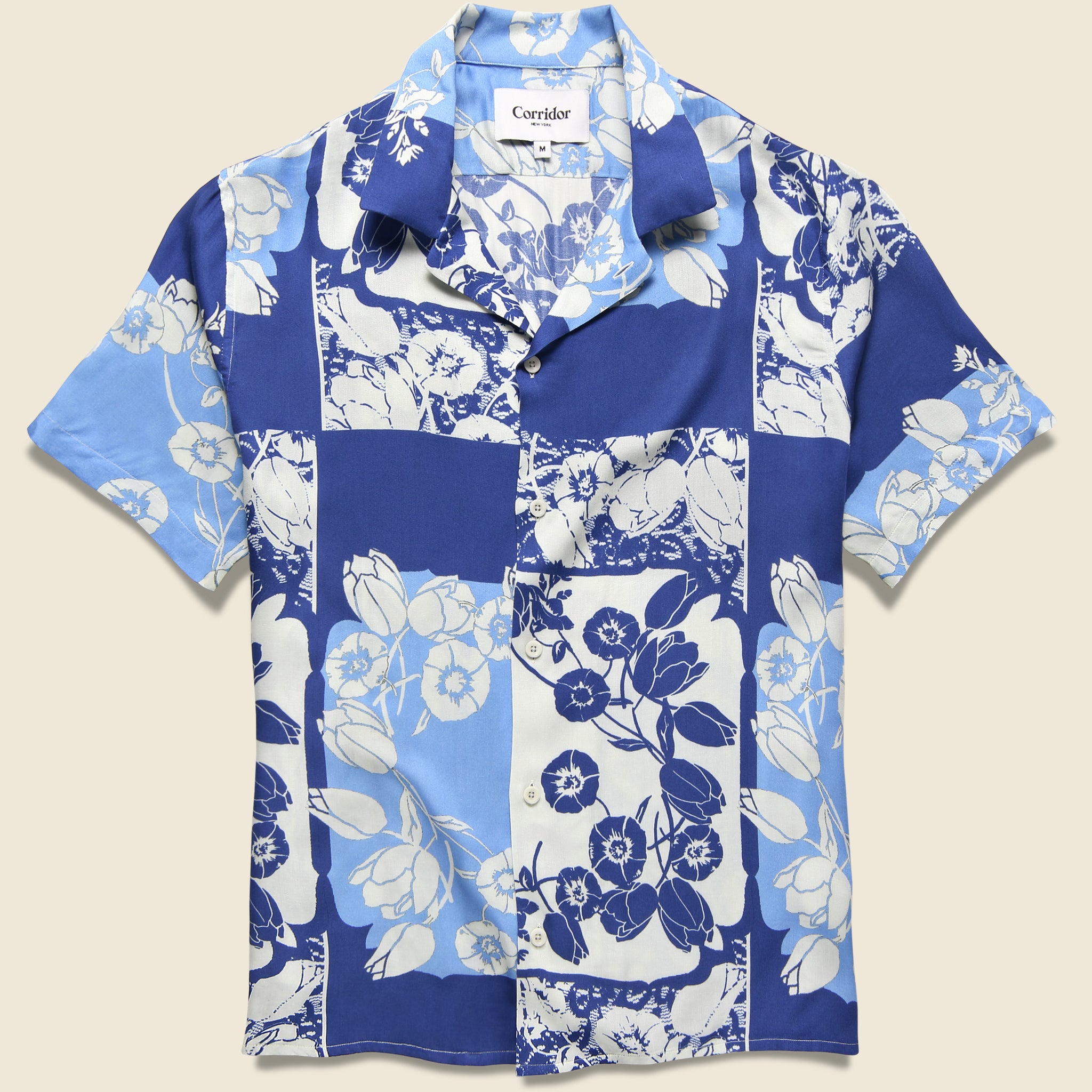 Portofino Camp Shirt - Blue - Corridor - STAG Provisions - Tops - S/S Woven - Floral