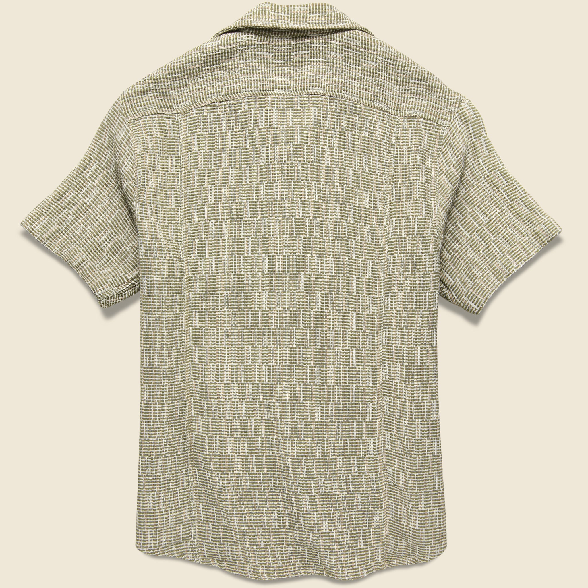 Rainbow Weave Camp Shirt - Army - Corridor - STAG Provisions - Tops - S/S Woven - Other Pattern