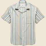 Amagansett Shirt - Blue - Corridor - STAG Provisions - Tops - S/S Woven - Stripe