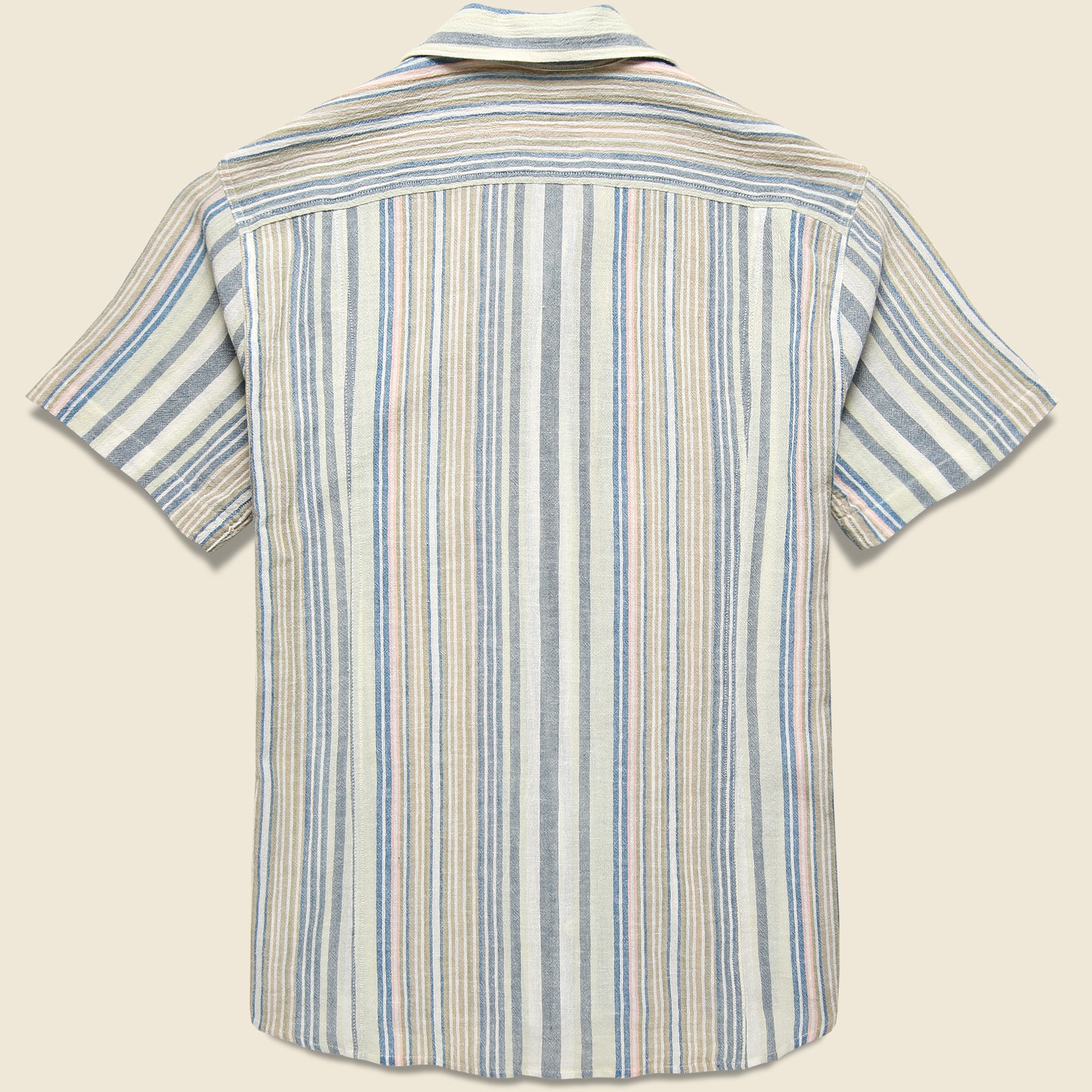 
                          Amagansett Shirt - Blue - Corridor - STAG Provisions - Tops - S/S Woven - Stripe
                        