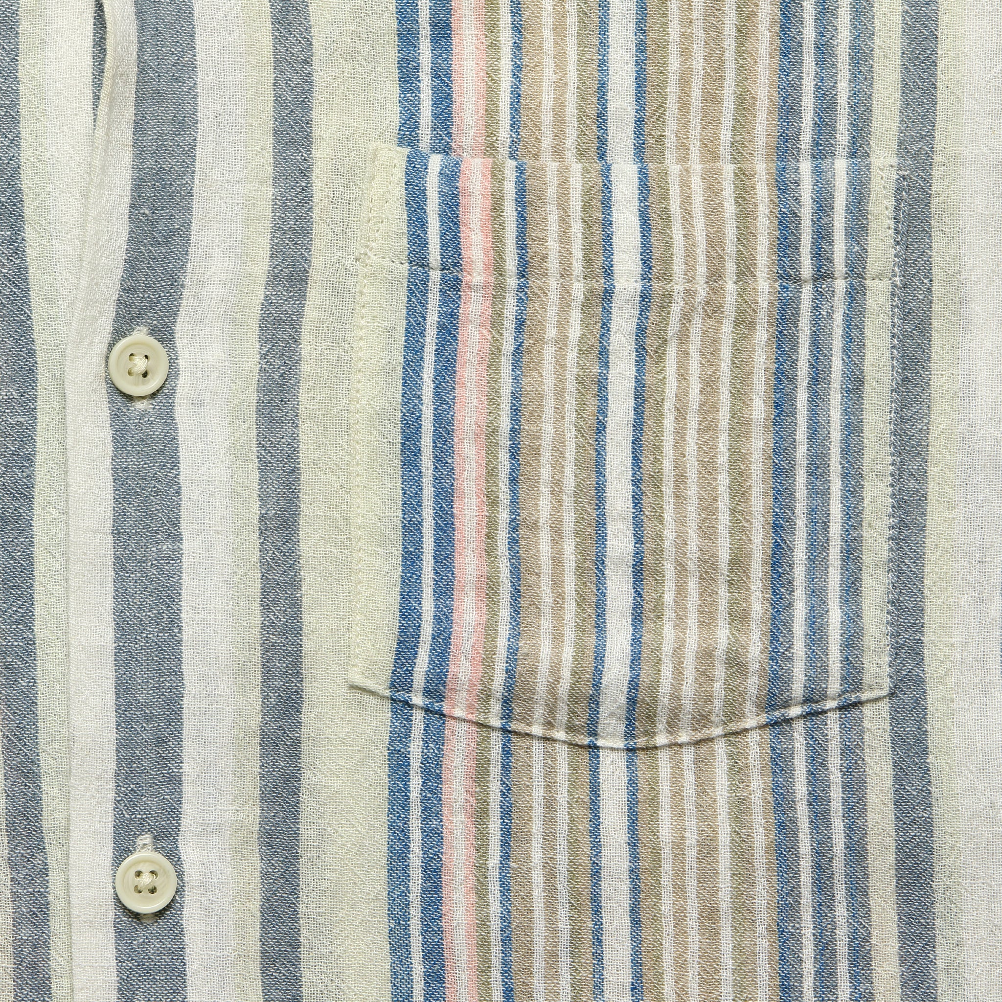 
                          Amagansett Shirt - Blue - Corridor - STAG Provisions - Tops - S/S Woven - Stripe
                        