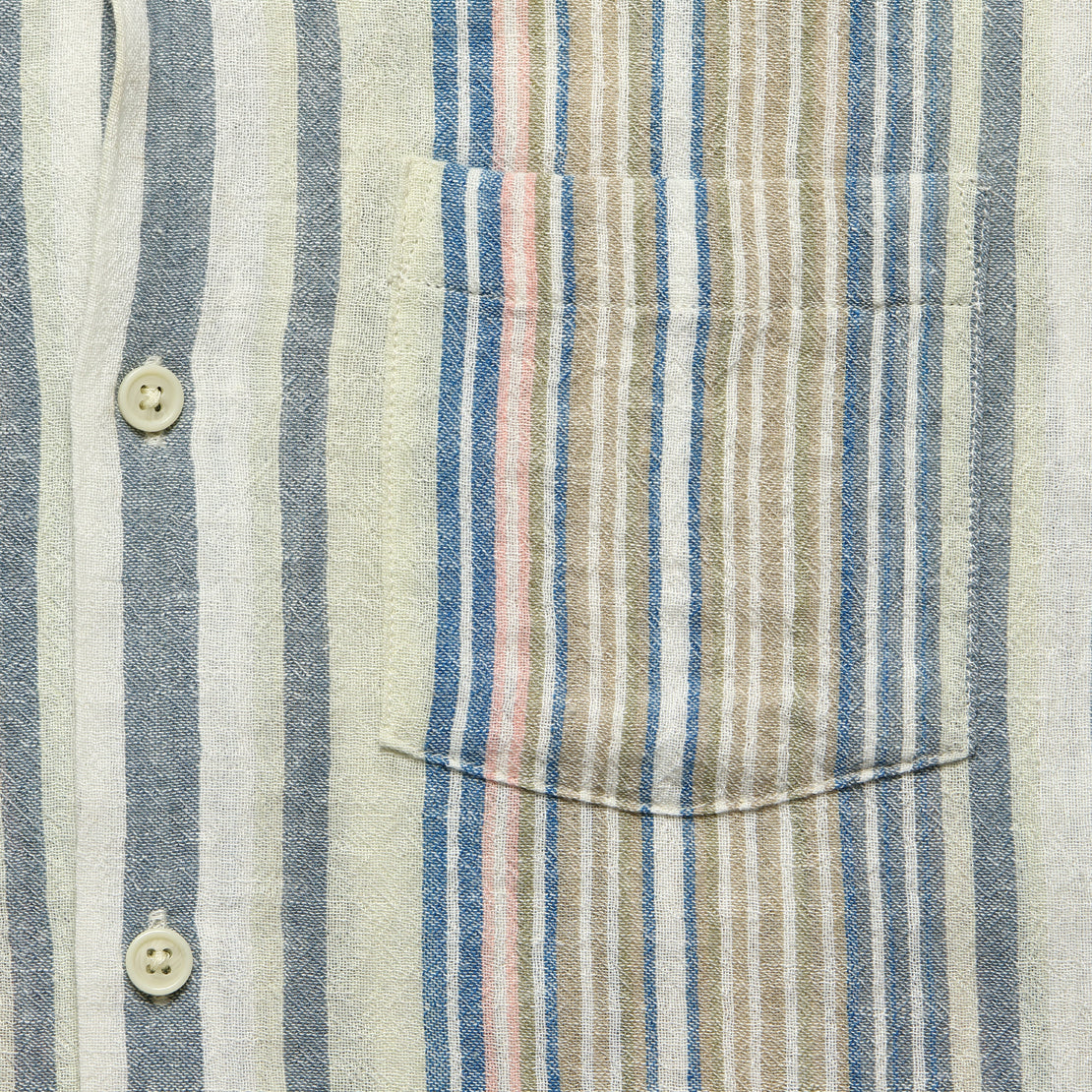 Amagansett Shirt - Blue - Corridor - STAG Provisions - Tops - S/S Woven - Stripe