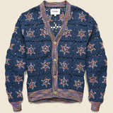 Star Crochet Cardigan - Blue - Corridor - STAG Provisions - Tops - Sweater