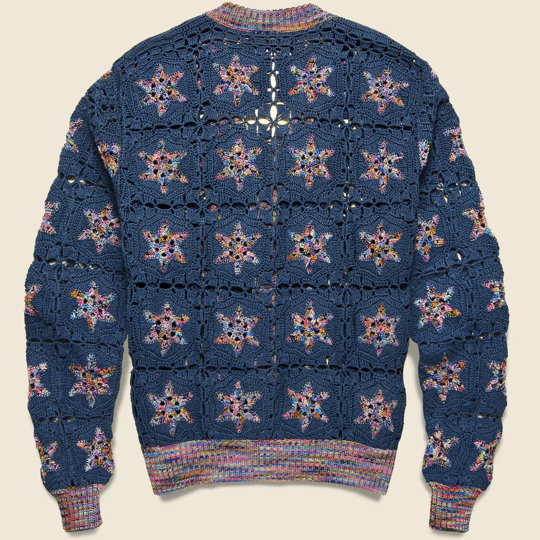 Star Crochet Cardigan - Blue - Corridor - STAG Provisions - Tops - Sweater