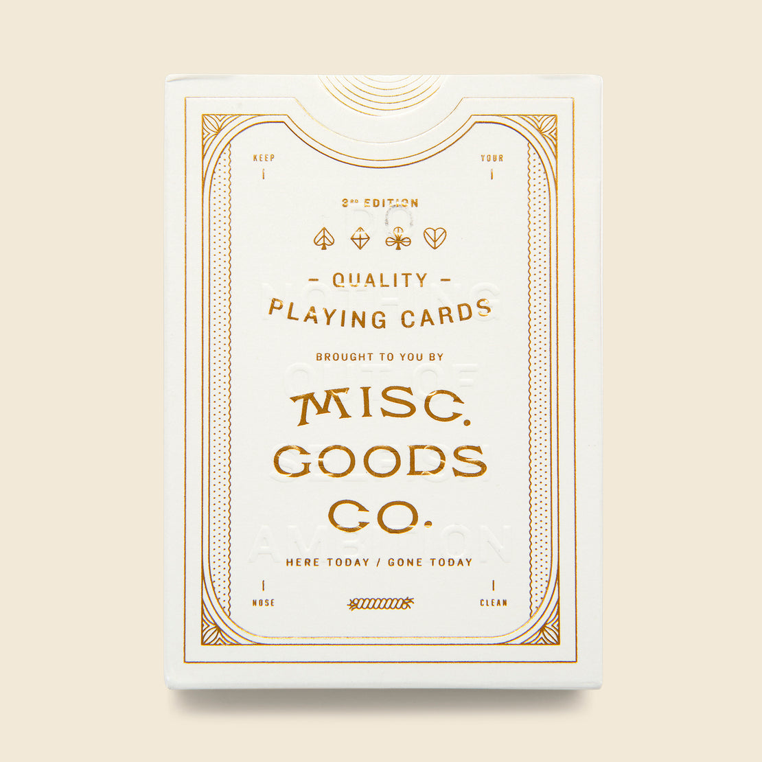 Paper Goods Playing Cards - White