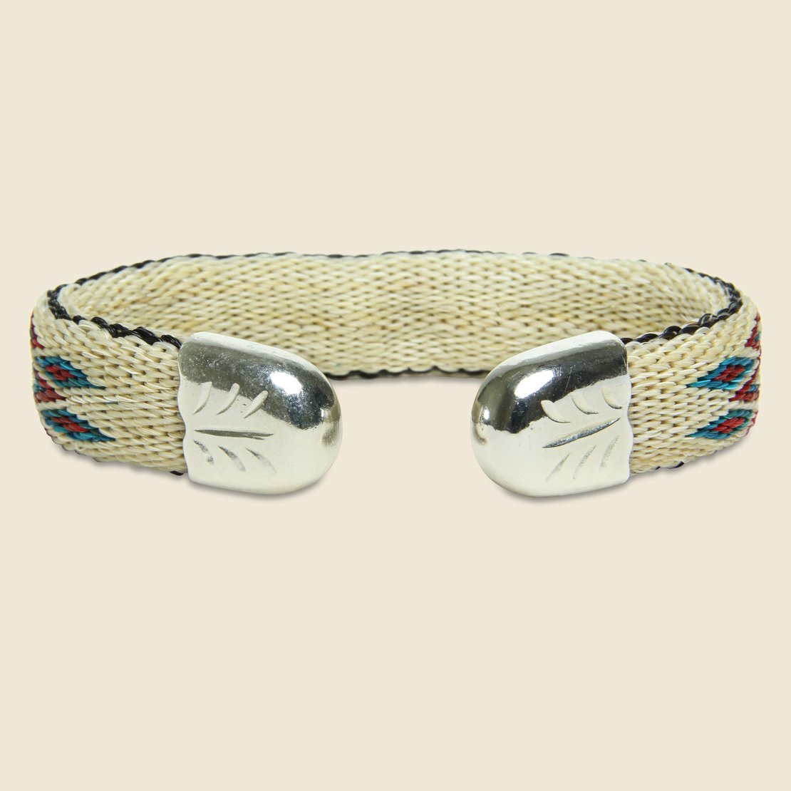 
                          Bendable Horsehair Bracelet - Ivory/Turquoise/Red - Chamula - STAG Provisions - Accessories - Cuffs
                        