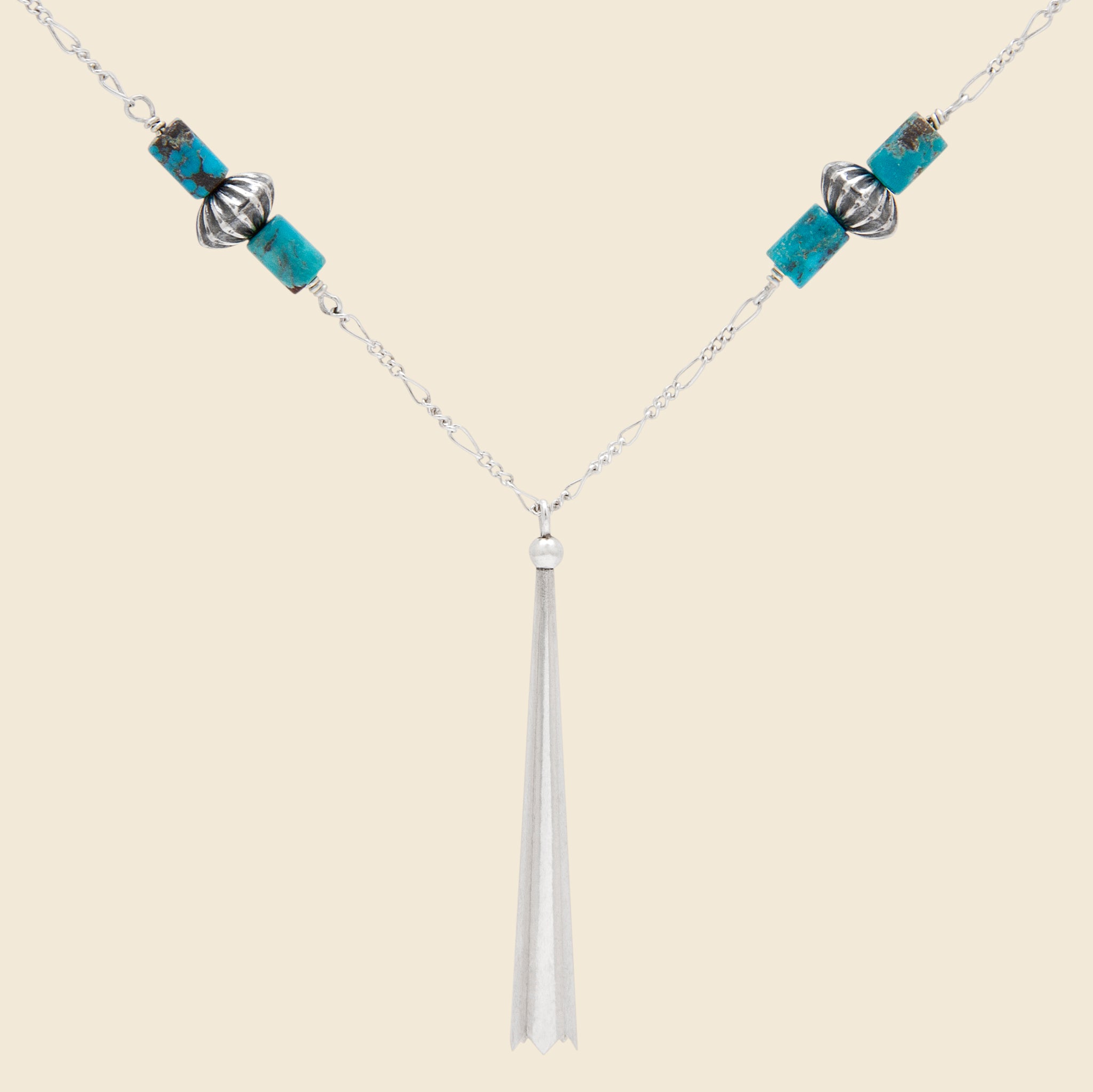 
                          Bolo Tip Necklace - Sterling Silver/Turquoise - DINEH - STAG Provisions - W - Accessories - Necklace
                        