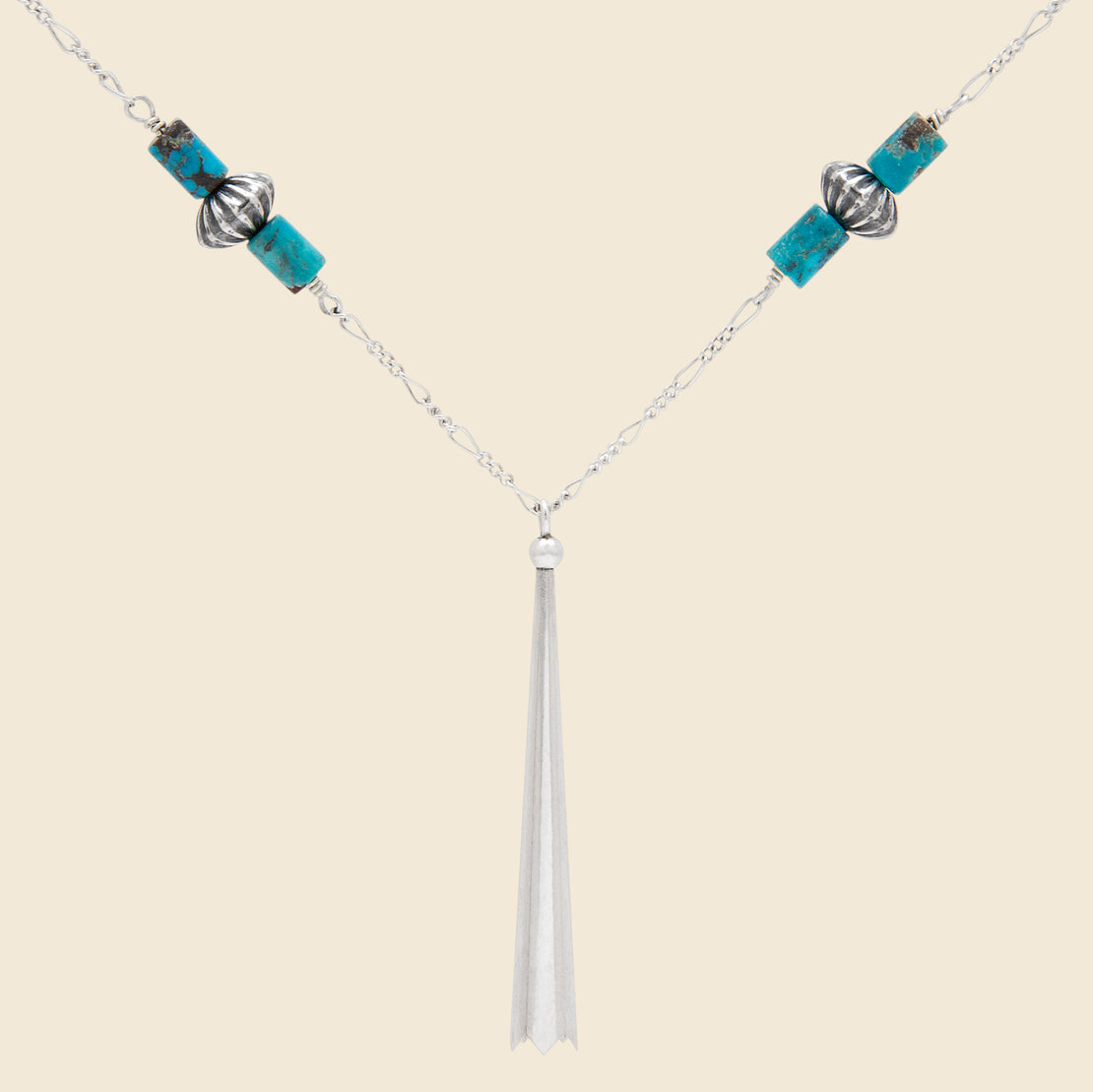 Bolo Tip Necklace - Sterling Silver/Turquoise - DINEH - STAG Provisions - W - Accessories - Necklace