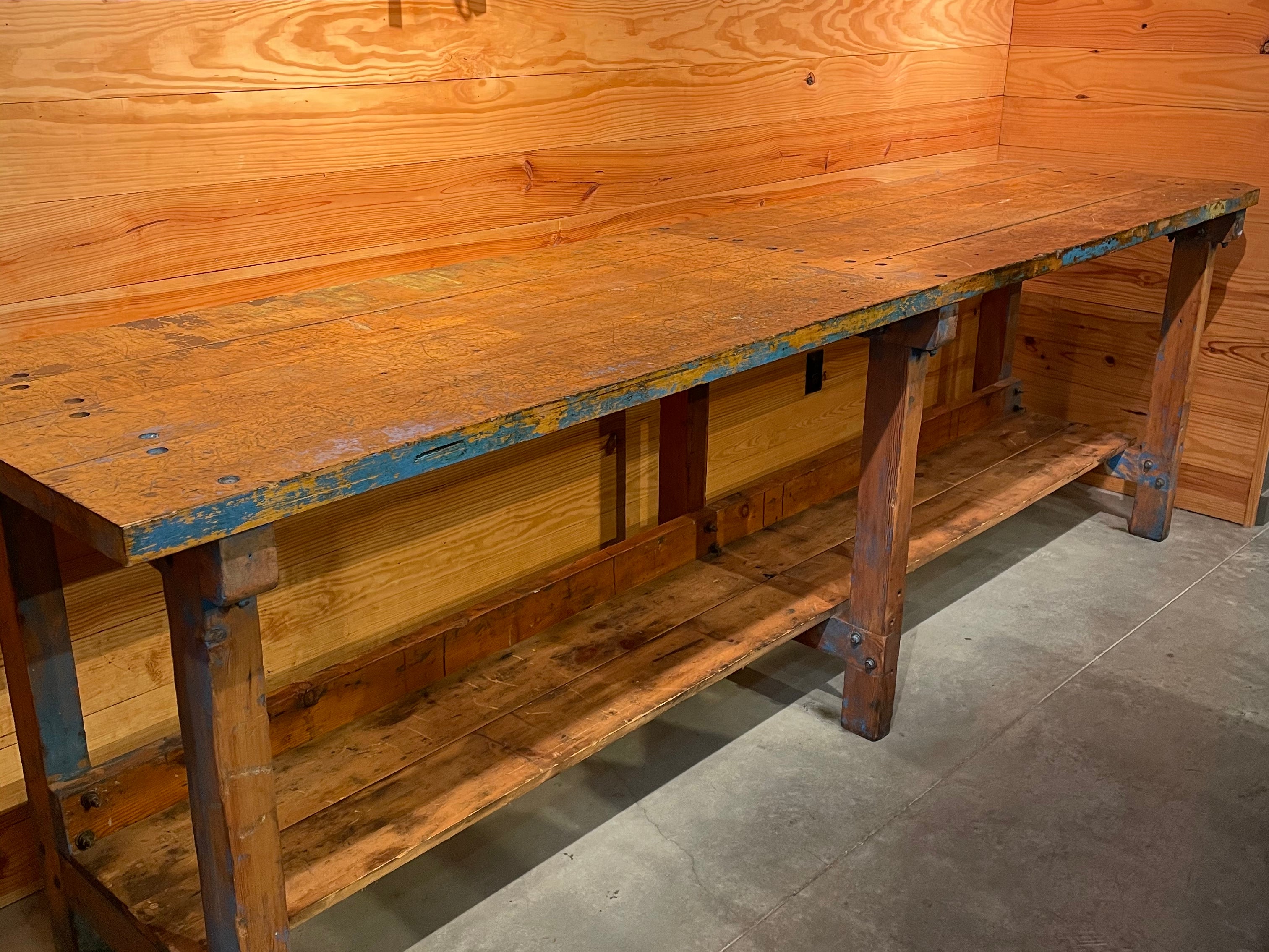 DNS 26 - Wooden High Top Table with Shelf - Warehouse Sale - STAG Provisions - Warehouse Sale