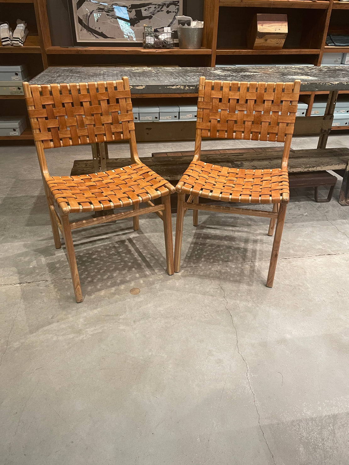 Warehouse Sale DNS 6 - Leather & Wood Dining Chairs