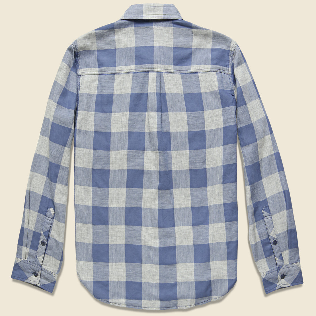 Doublecloth Malibu Shirt - Blue/Grey Buffalo - Faherty - STAG Provisions - W - Tops - L/S Woven