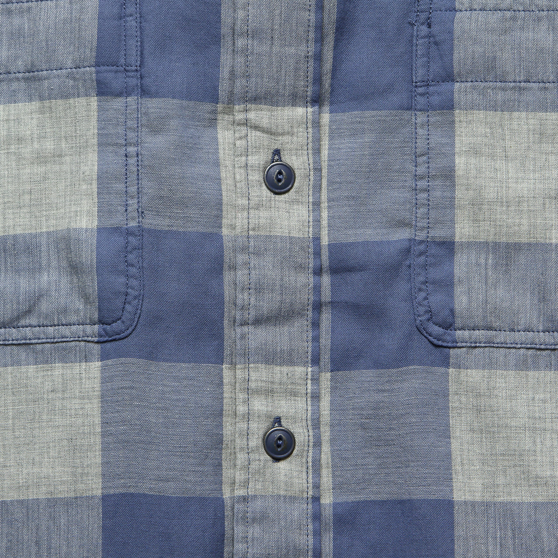 Doublecloth Malibu Shirt - Blue/Grey Buffalo - Faherty - STAG Provisions - W - Tops - L/S Woven