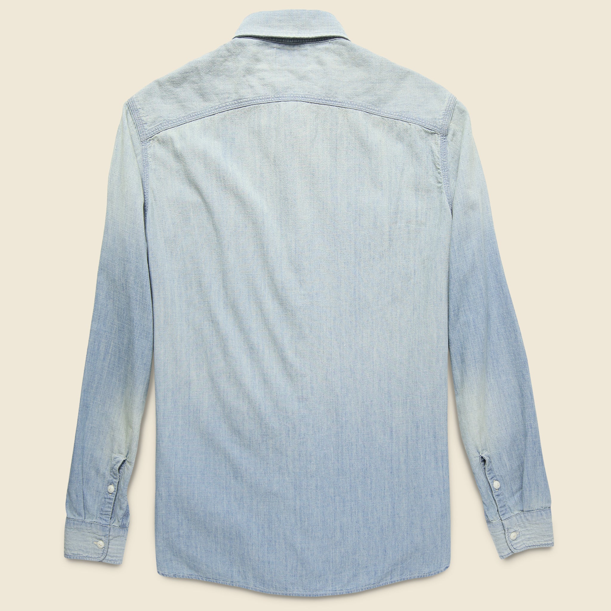 
                          Farrell Chambray Workshirt - Medium Wash - RRL - STAG Provisions - W - Tops - L/S Woven
                        