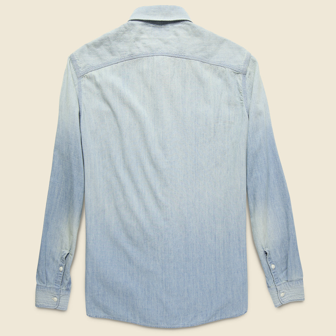 Farrell Chambray Workshirt - Medium Wash - RRL - STAG Provisions - W - Tops - L/S Woven