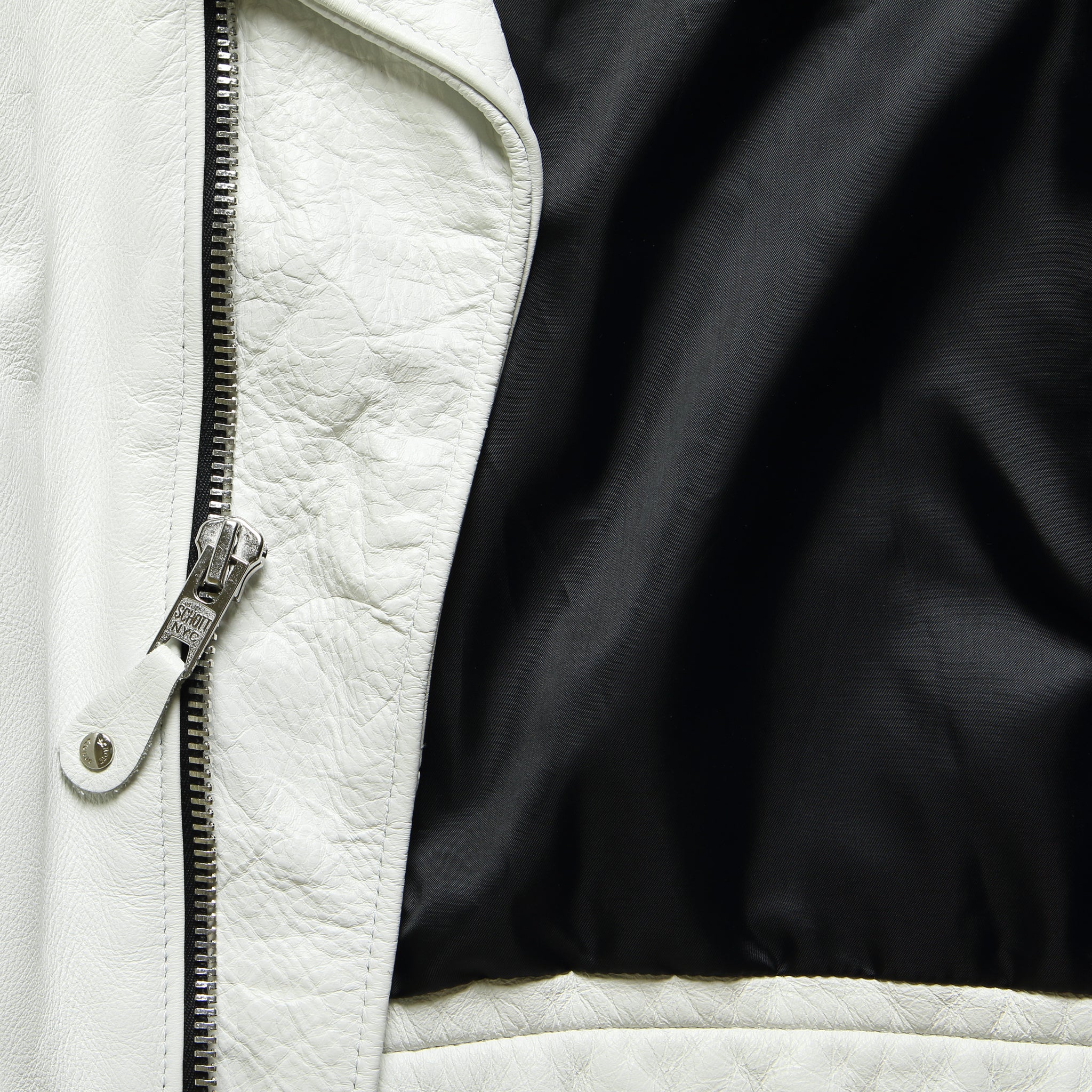 
                          Perfecto Leather Jacket - White - Schott - STAG Provisions - W - Outerwear - Coat/Jacket
                        