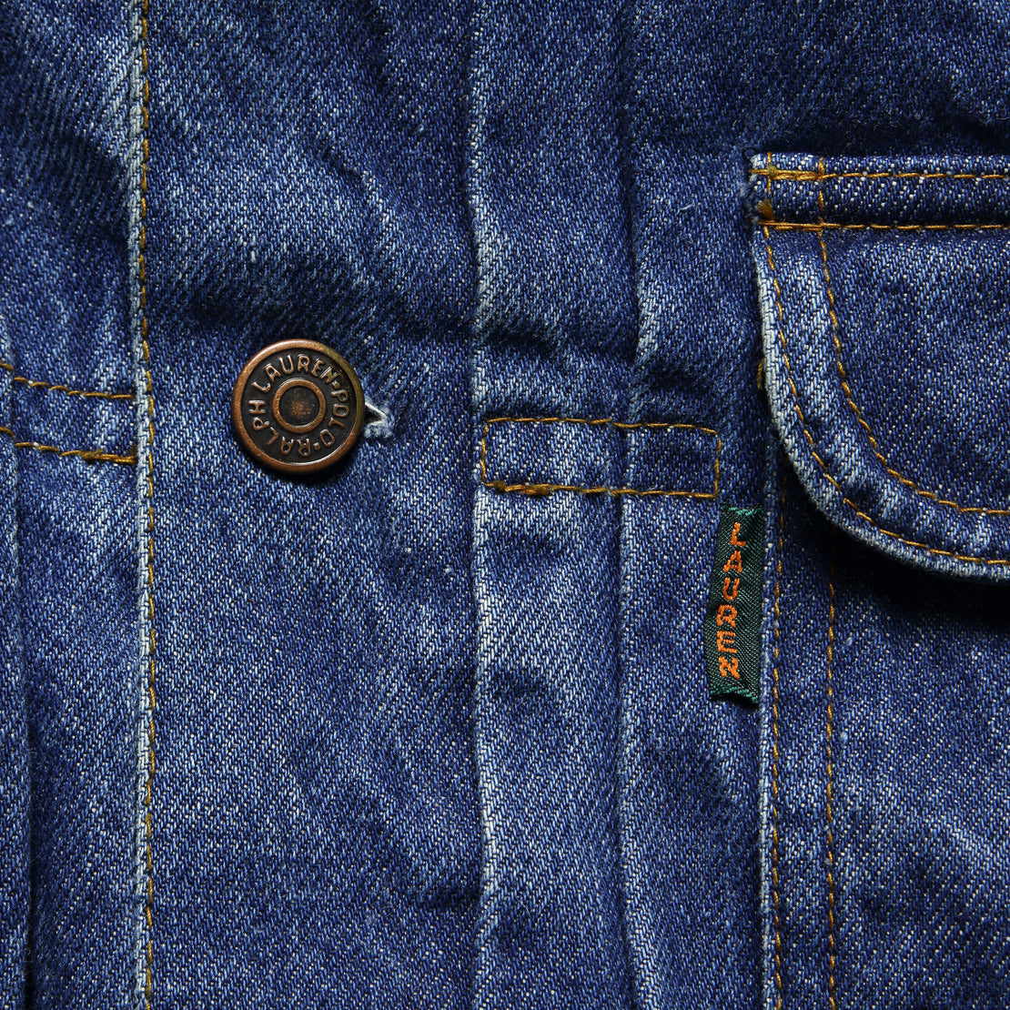 Ralph Lauren Buckle Back Denim Jacket - Indigo - Vintage - STAG Provisions - W - One & Done - Apparel