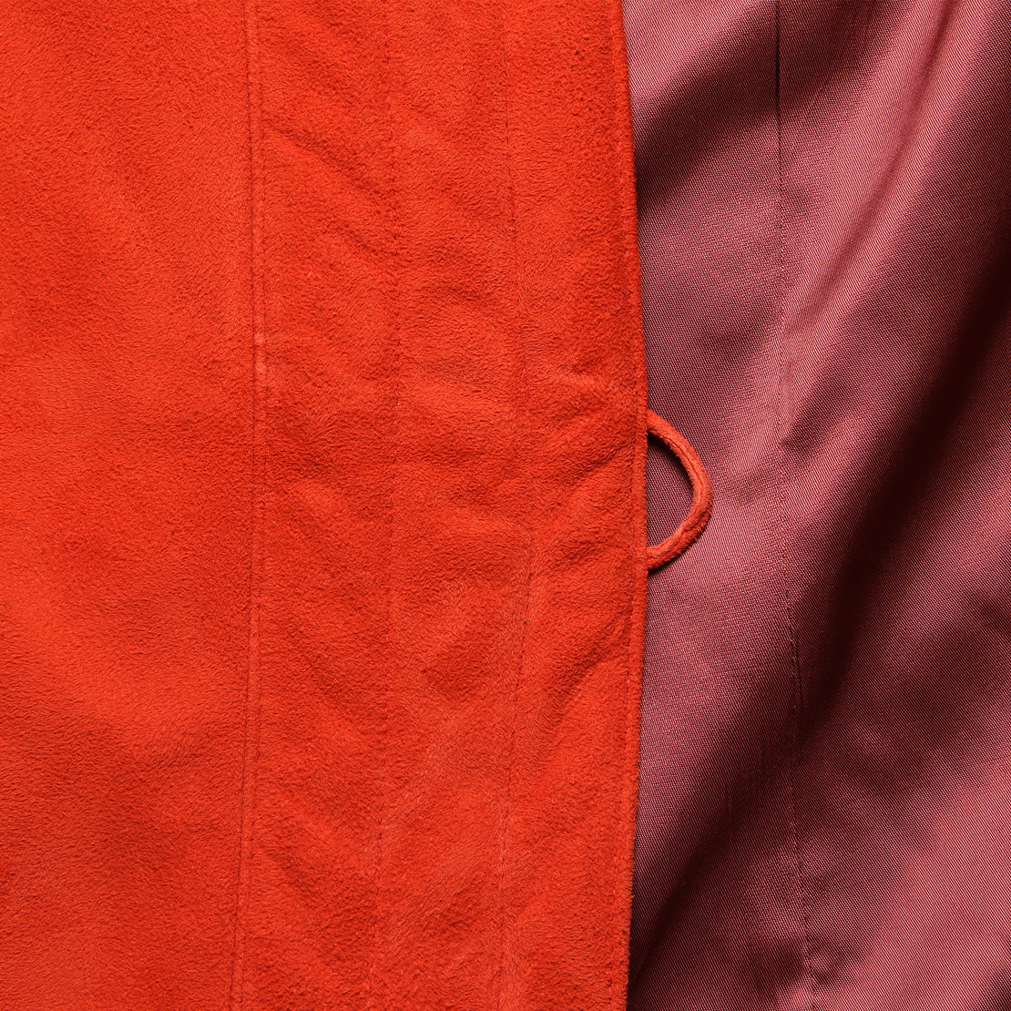 New England Sportswear Suede Kimono Jacket - Red