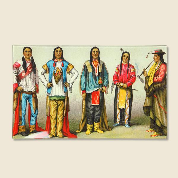 John Derian Rectangle Tray - Standing Native Americans
