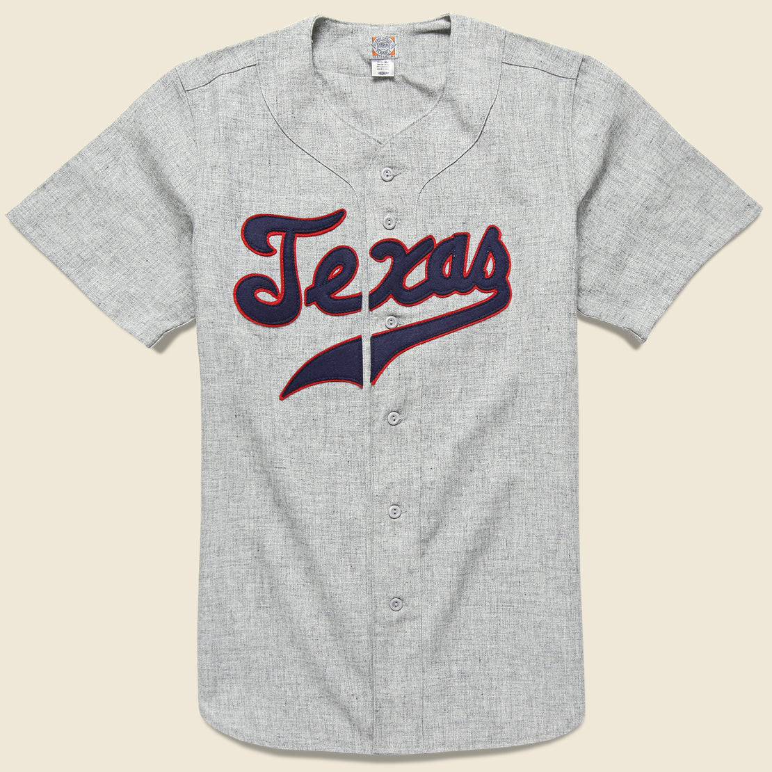 Ebbets Field Flannels Texas Baseball Jersey - Grey