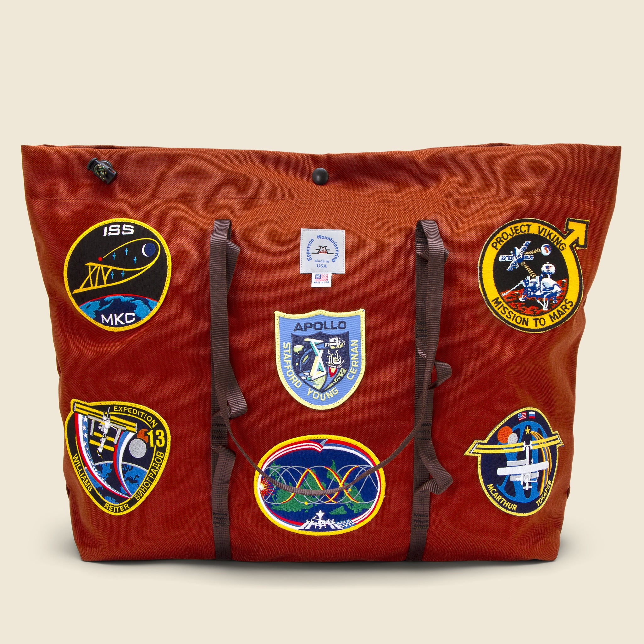 Large Climb Tote w/ Vintage NASA Patch - Clay - Epperson Mountaineering - STAG Provisions - Accessories - Bags / Luggage