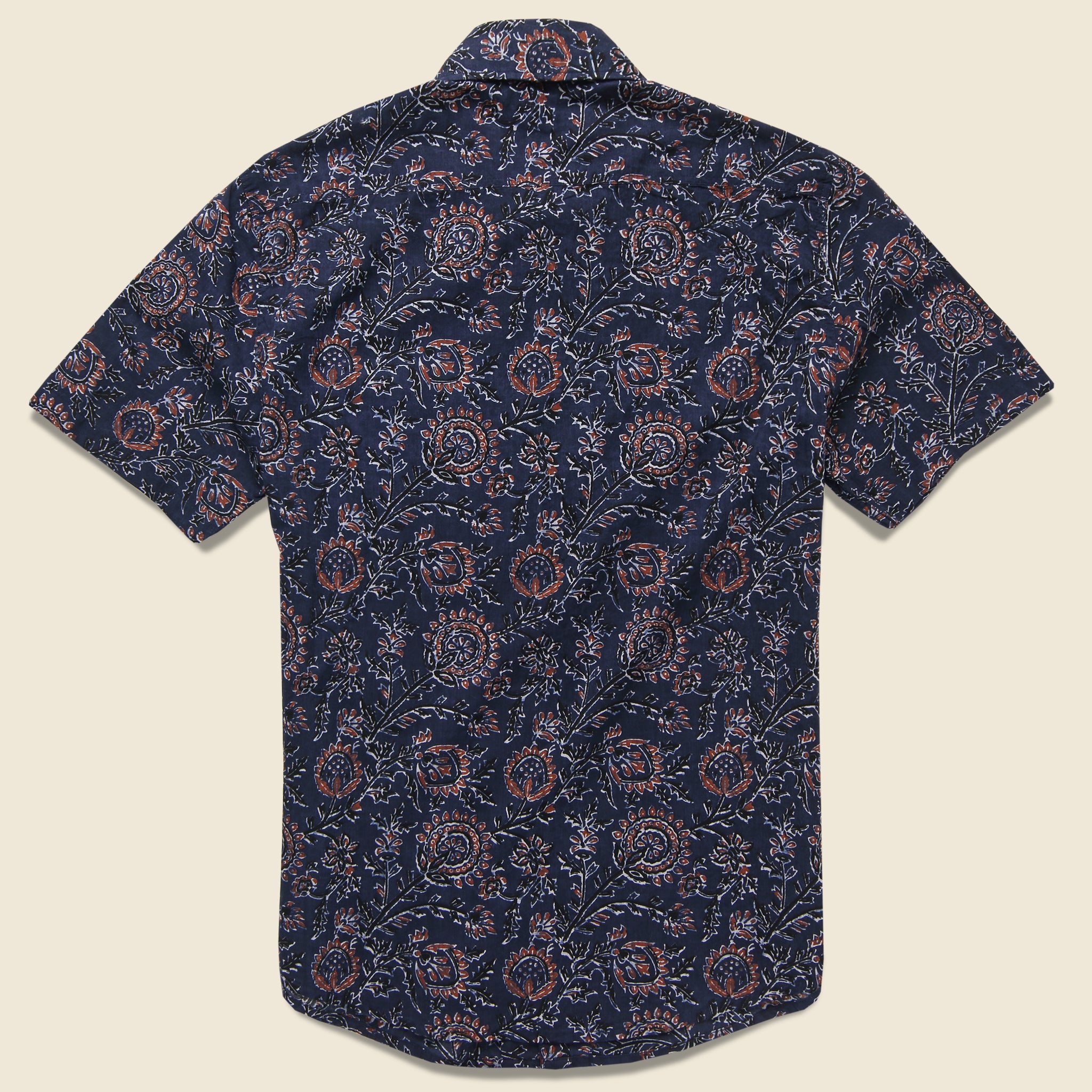 
                          Floral Coast Shirt - Indigo/Navy - Faherty - STAG Provisions - Tops - S/S Woven - Floral
                        