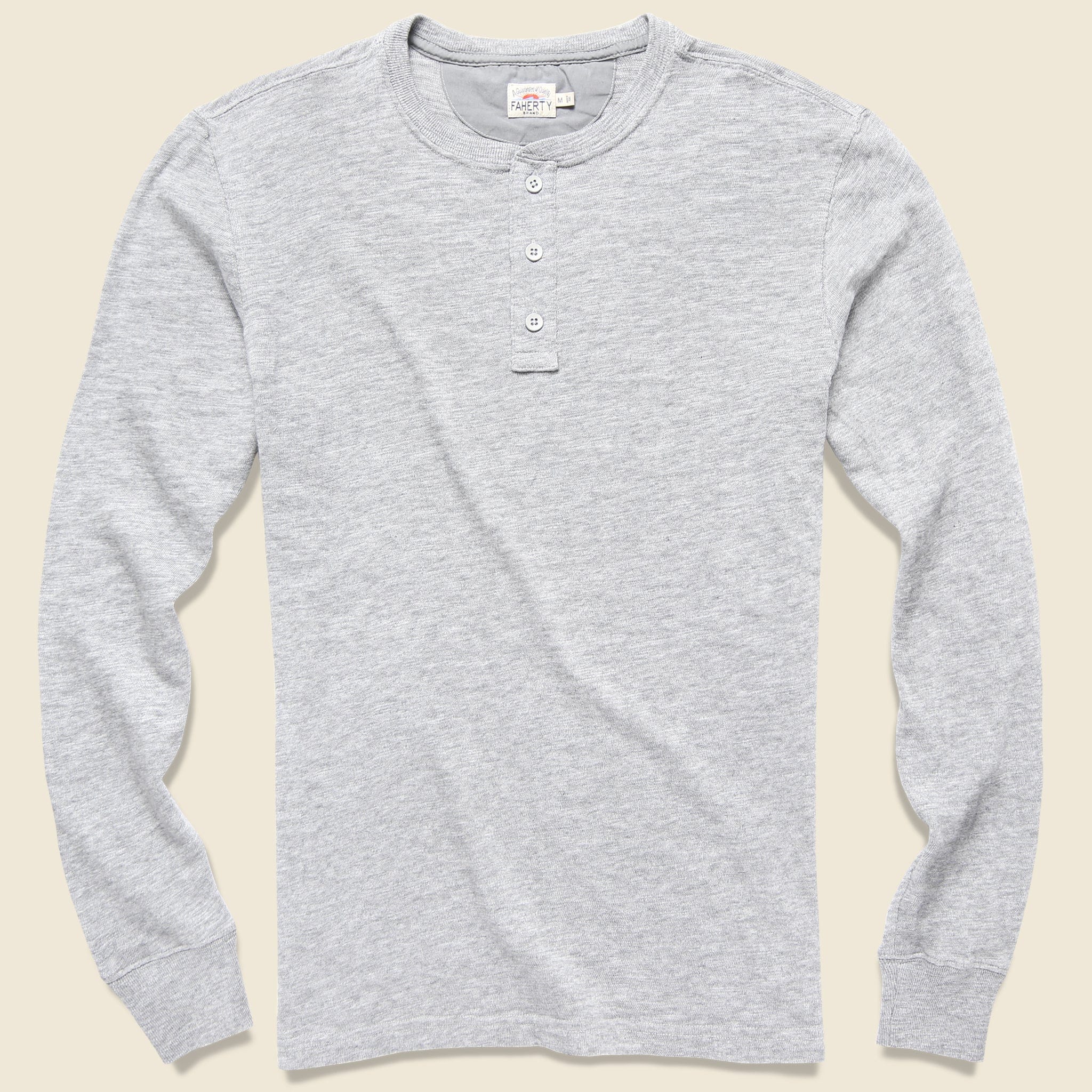 Slub Cotton Henley - Grey - Faherty - STAG Provisions - Tops - L/S Knit