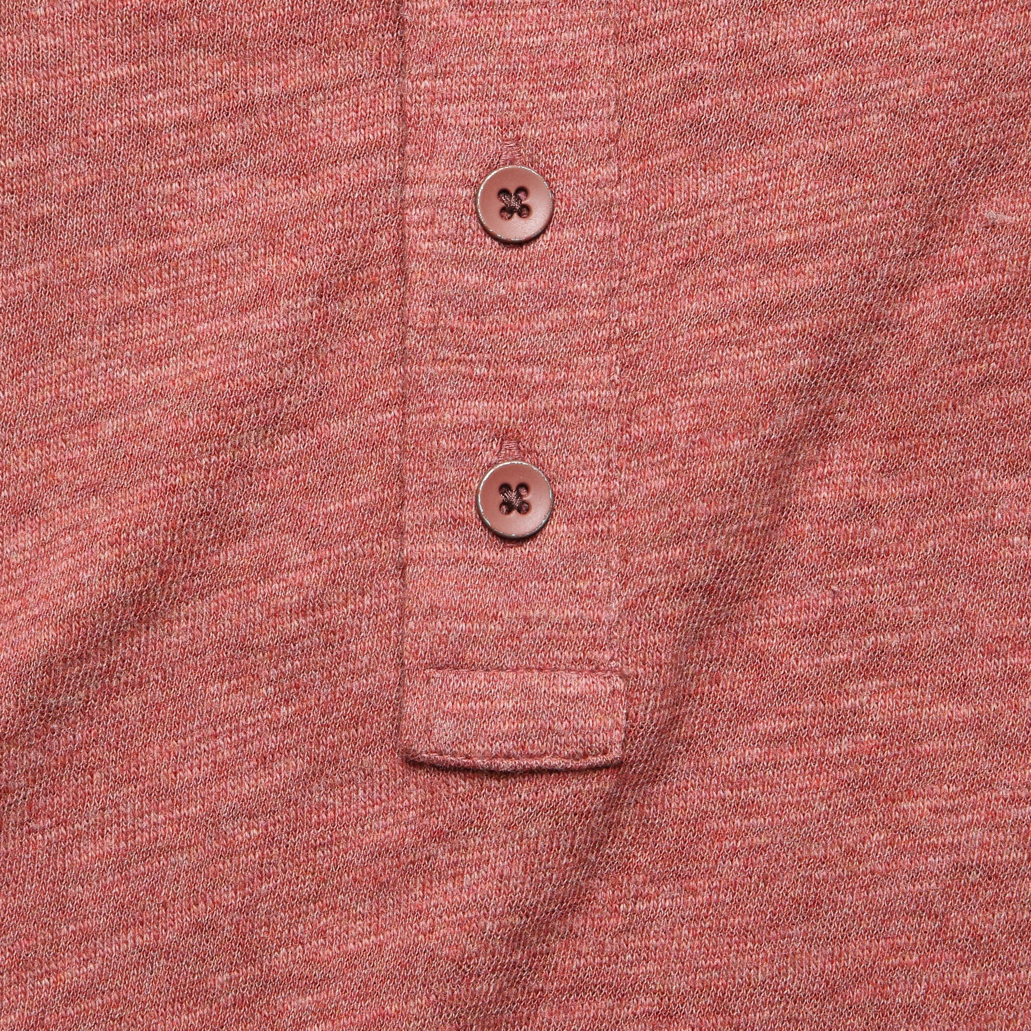 
                          Slub Cotton Henley - Crimson Heather - Faherty - STAG Provisions - Tops - L/S Knit
                        