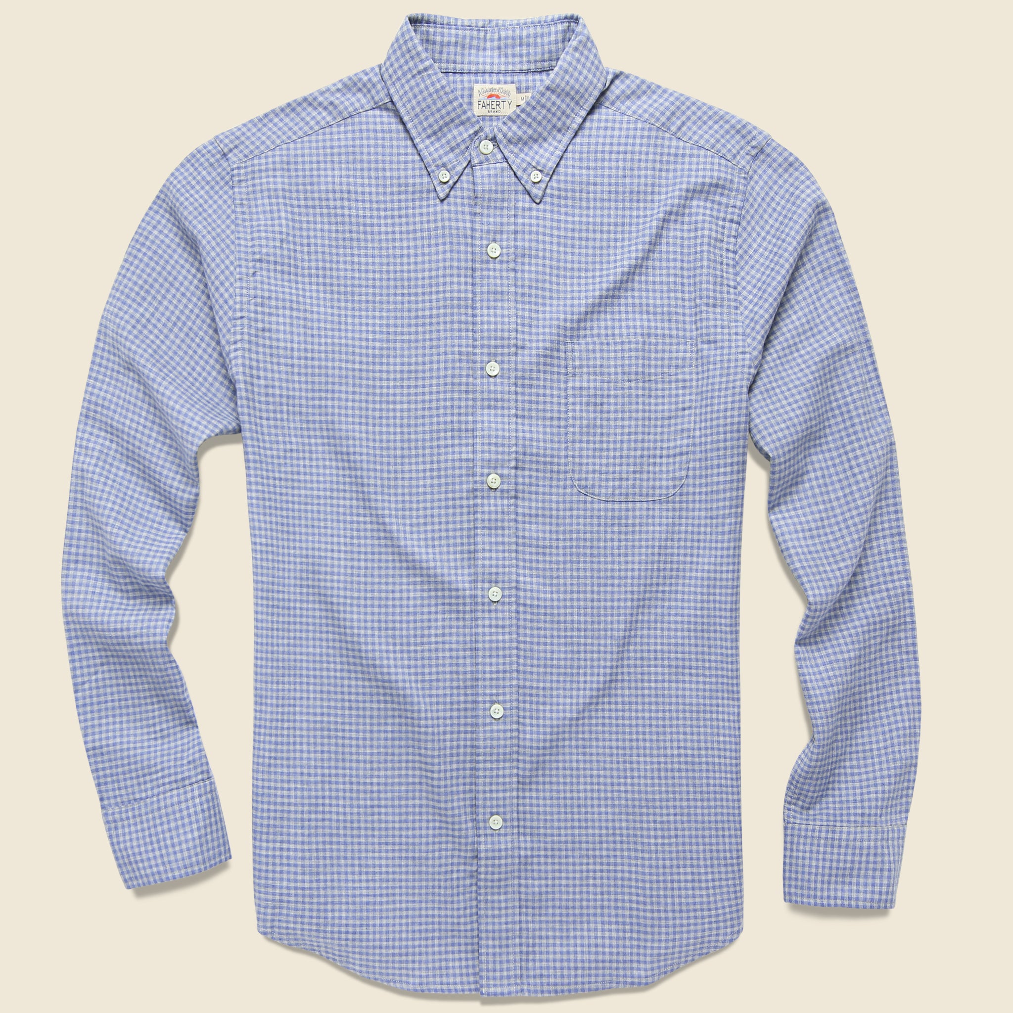 Pacific Shirt - Blue Grey Gingham - Faherty - STAG Provisions - Tops - L/S Woven - Plaid