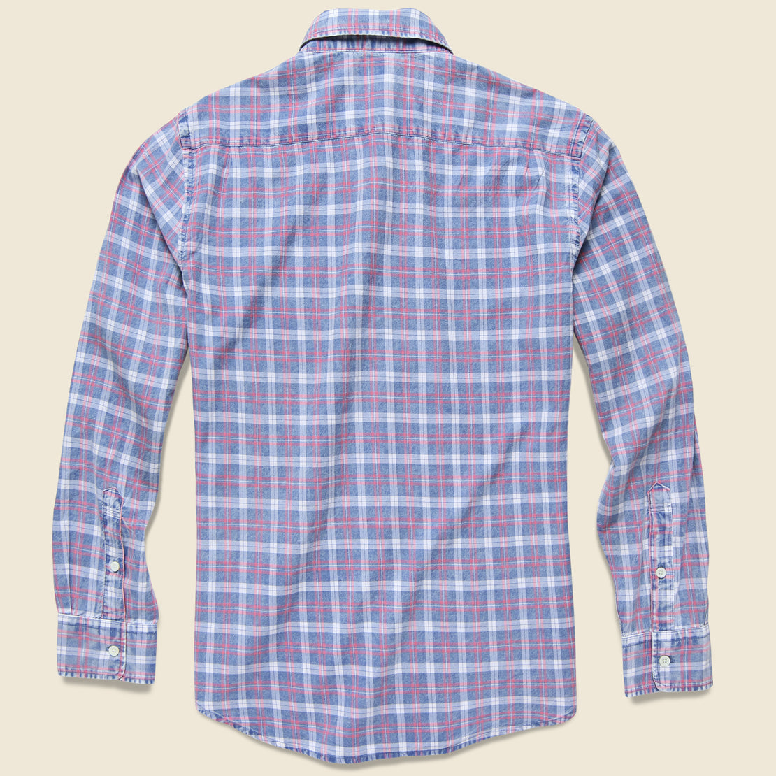 Ventura Shirt - Indigo White Plaid - Faherty - STAG Provisions - Tops - L/S Woven - Plaid