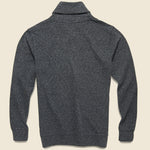 Dual Knit Shawl Collar Pullover - Washed Black - Faherty - STAG Provisions - Tops - Fleece / Sweatshirt