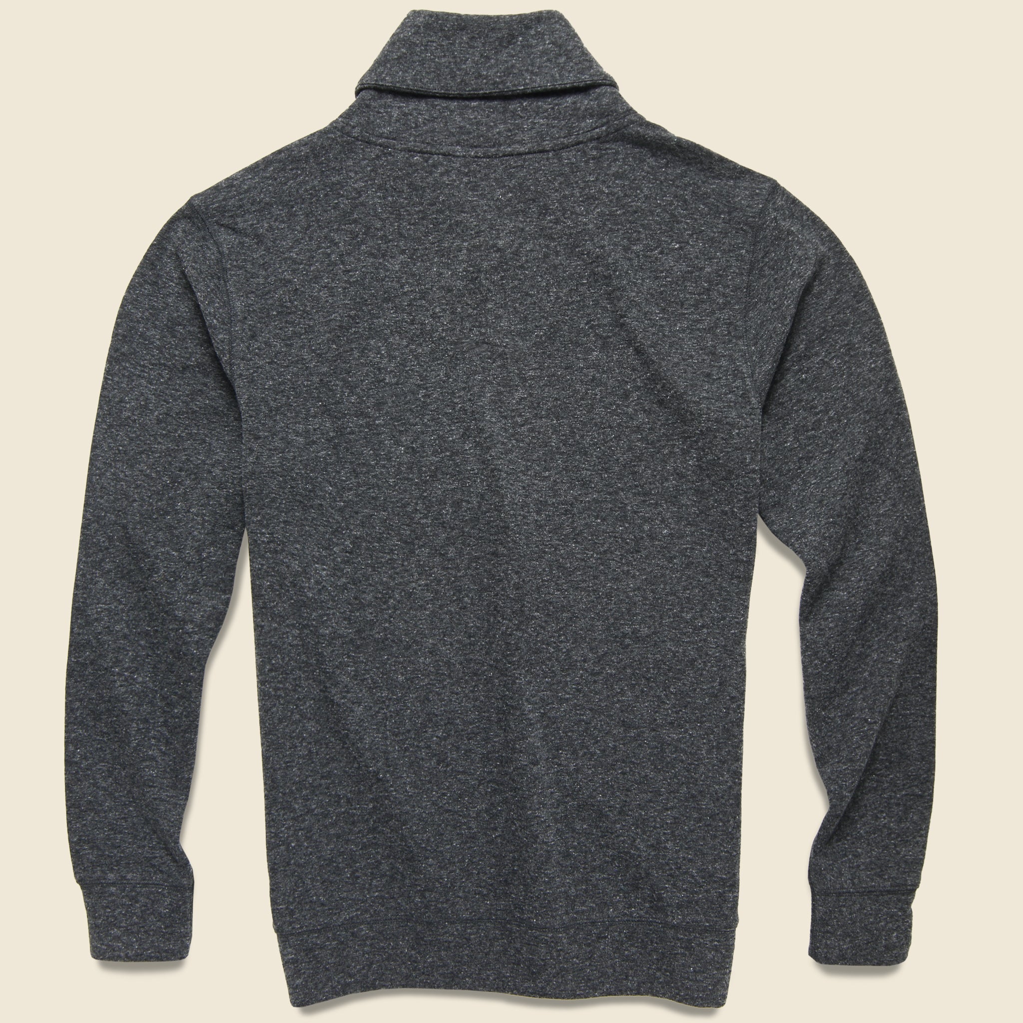 Dual Knit Shawl Collar Pullover - Washed Black - Faherty - STAG Provisions - Tops - Fleece / Sweatshirt
