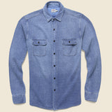 Knit Dobby Workshirt - 18 Year Wash - Faherty - STAG Provisions - Tops - L/S Woven - Other Pattern
