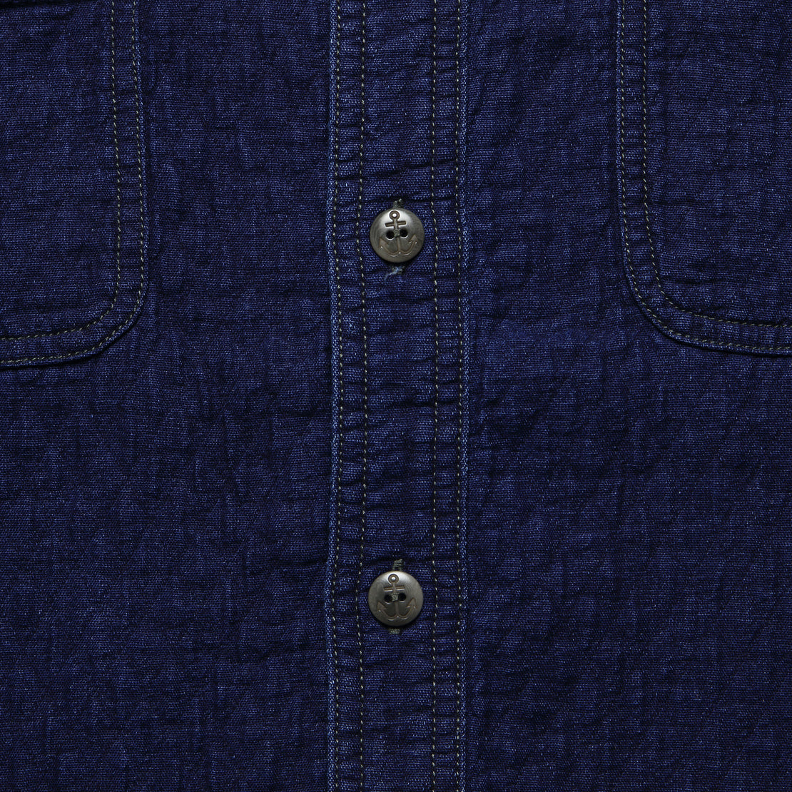 Quilted Naval Workshirt - Dark Java Wash - Faherty - STAG Provisions - Tops - L/S Woven - Overshirt