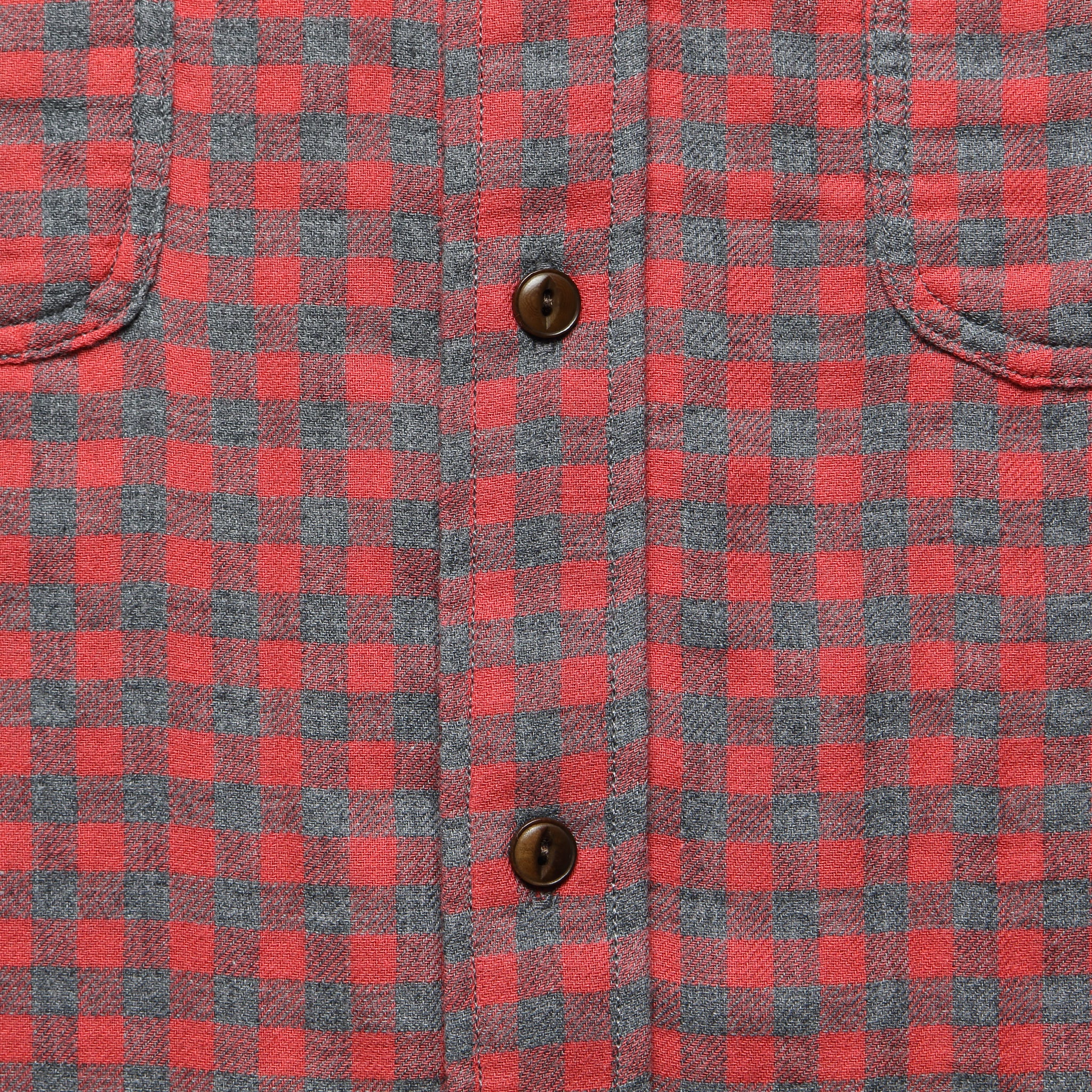 
                          Doublecloth Belmar Shirt - Red Charcoal Buffalo - Faherty - STAG Provisions - Tops - L/S Woven - Plaid
                        