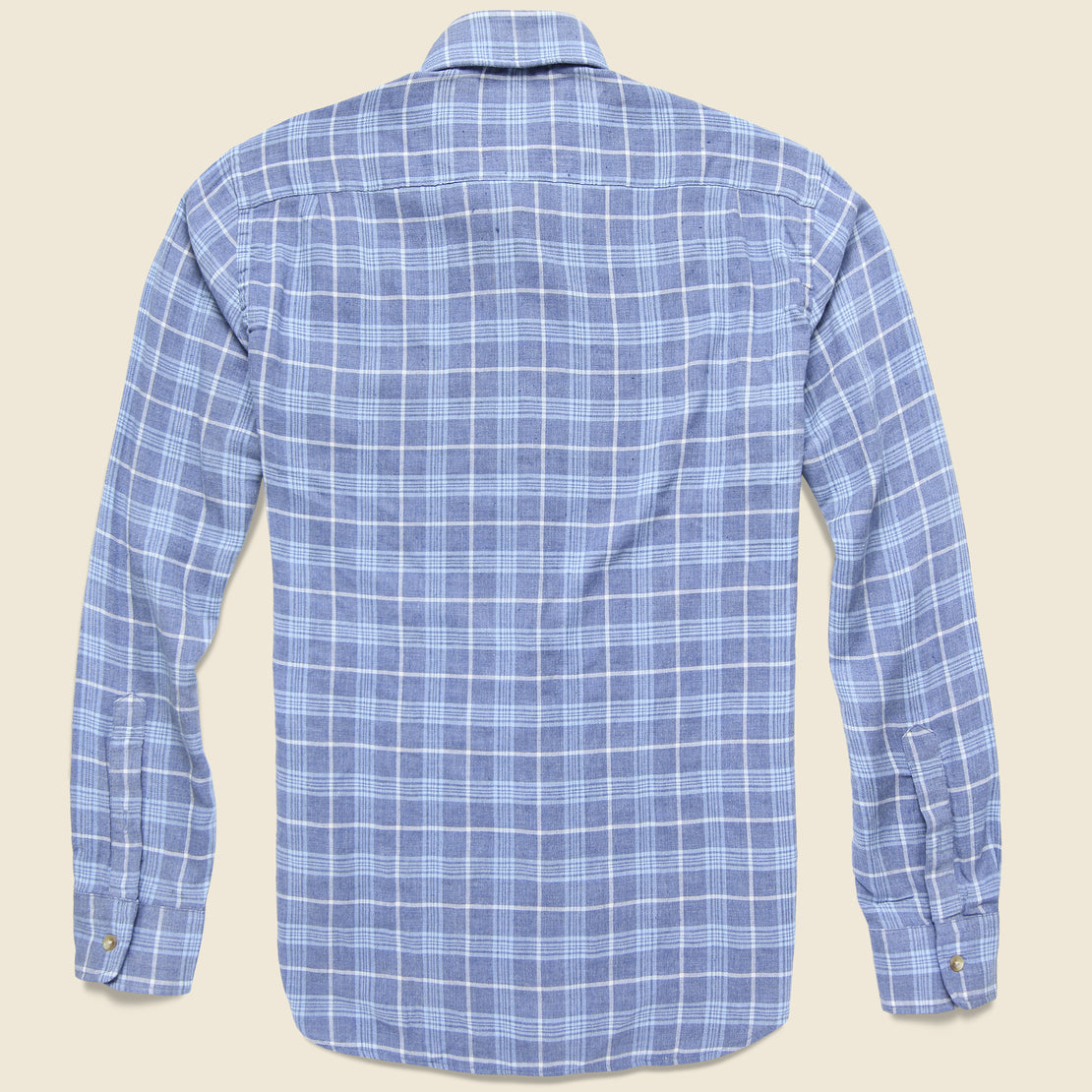 Pacific Shirt - Light Blue Melange - Faherty - STAG Provisions - Tops - L/S Woven - Plaid