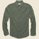 Melange Oxford Shirt - Spruce - Faherty - STAG Provisions - Tops - L/S Woven - Solid